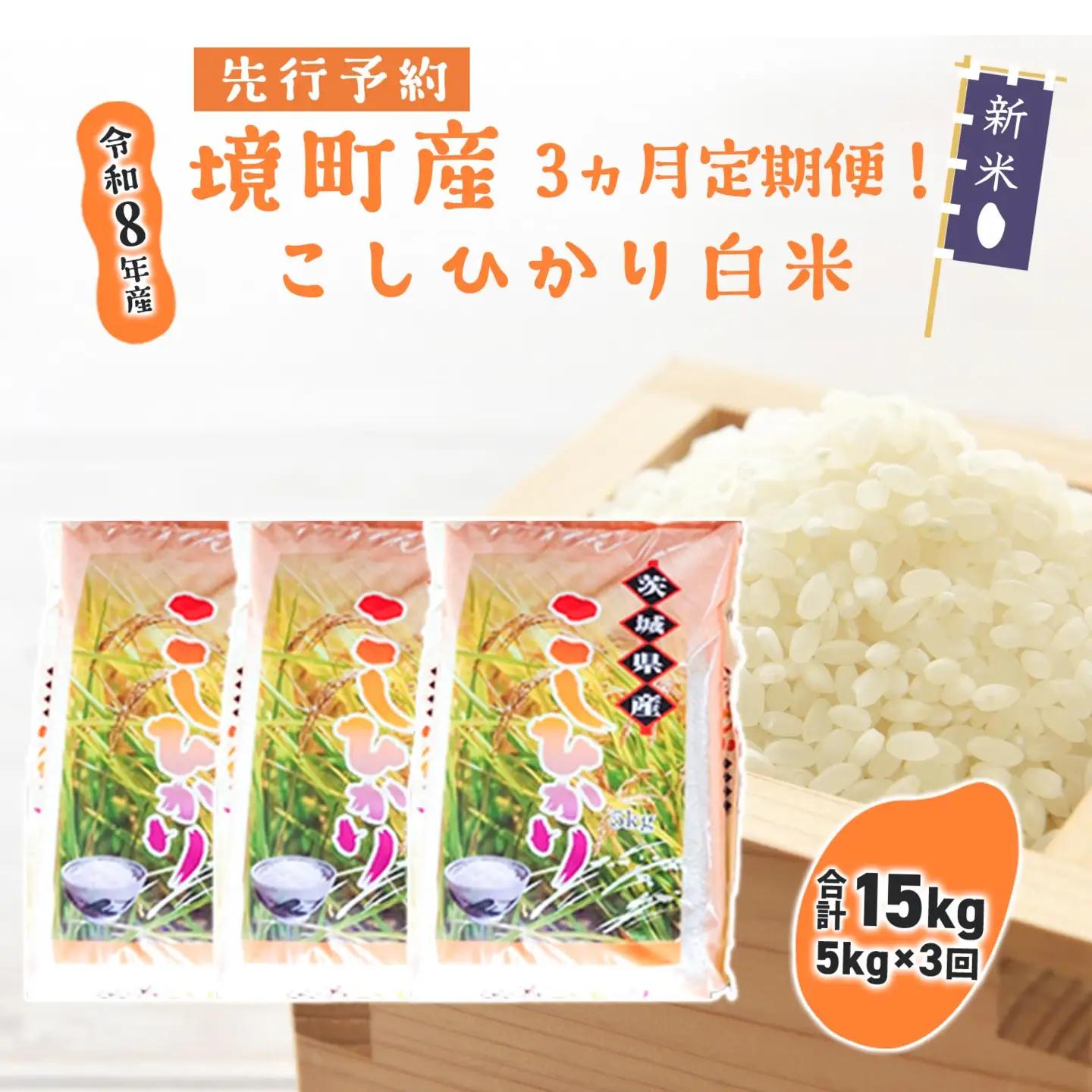 【3ヶ月連続定期便】 米 白米 コシヒカリ 計15kg(5kg×3回) 令和8年産 米 S256