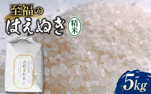 【先行予約】 令和7年産 至福のはえぬき5kg 米 お米 おこめ 山形県 新庄市 F3S-2415