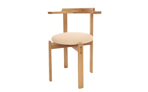 120-001　肘つきラウンドチェアー　布座（ウール）（１脚）