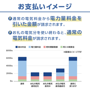 お礼の電気　北杜市から再生可能エネルギーのお届け（105,000円分） 電気 3,774kWh CO2フリー でんき 電気 地域電力 水力発電 再生可能 エネルギー お礼の電力 北杜市産 ヴィジョナリ