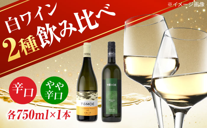TOMOE 白ワイン 2本セット B シャルドネ リザーブ 辛口 デラウェア ワイン 受賞 飲み比べ ワインセット ギフト 三次市/広島三次ワイナリー [APAZ017]