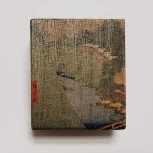 【桐箱(二重箱)】名所江戸水景 [(7)昌平橋聖堂 神田川] 1ケ (カラー：黒)_0154-009-T06-1