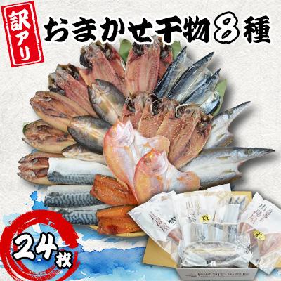 ふるさと納税 長崎市 【長崎加工】　訳ありおまかせ干物セット　8種類(24枚)