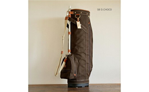 【ふるさと納税】木の庄帆布 ゴルフバッグ KH-CPB01W カートバッグ 木のマーク/パイプキャディバッグ（D チョコ）/ KinoshoTRANSIT キャディバッグ ゴルフ用品 軽量 帆布製 メンズ レディース キャディーバッグ チョコ ブラウン 茶色【2024年モデル】