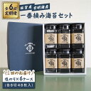 【ふるさと納税】【6回定期便】佐賀県有明海産 一番摘み海苔セット（塩海苔6ケース）【松尾水産】 [IAY013]