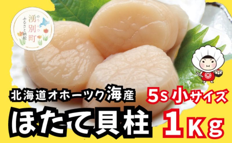 北海道 オホーツク産 冷凍 天然 ホタテ 小サイズ  1kg 帆立 ほたて 刺身 玉冷 貝柱 海鮮 魚介 国産 サロマ湖 魚介類 お刺身 
