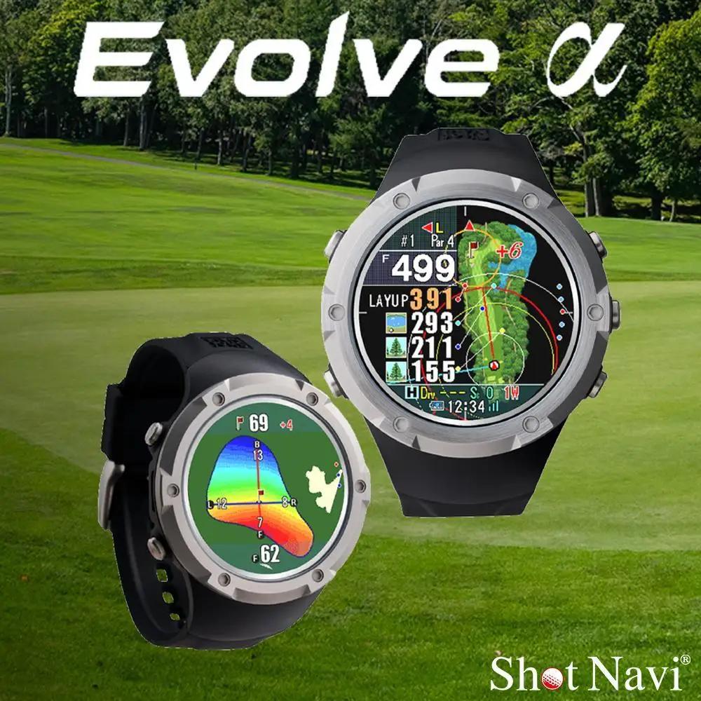 ショットナビEvolve α 【ブラック】 ゴルフ 距離計