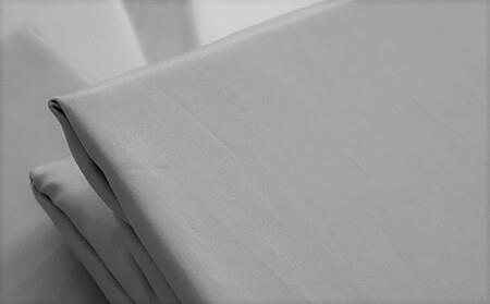 綿サテン　フィットシーツ　ダブルサイズ　【グレー】