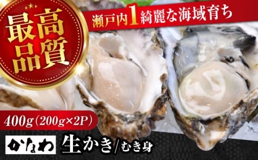 【広島牡蠣の老舗かなわ】【生牡蠣】牡蠣 かき むき身 400gパック入り 生食用 魚介類 海鮮 牡蠣 生食 むき身 殻付き 殻付 殻 かき カキ 生牡蠣 広島牡蠣 オイスター カキフライ バーベキュー BBQ グルメ ギフト 人気 高品質 好評 広島県産 国産 産地直送 贈答 ギフト 特産品 牡蠣 江田島市/株式会社かなわ [XBP001]