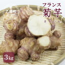 【ふるさと納税】＜ささや農園産 フランスキクイモ 3kg＞北海道 道産 国産 乙部町 フランスキクイモ 菊芋 キクイモ 紫キクイモ 有機肥料使用 イヌリン 食物繊維 おすすめ