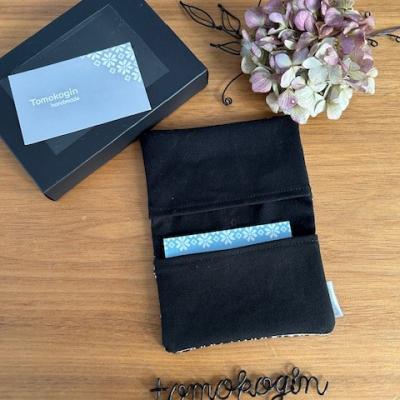 ふるさと納税 五所川原市 こぎん刺し 名刺入れ 黒×生成り カードケース ハンドメイド 手作り 青森 津軽 五所川原 |  | 02