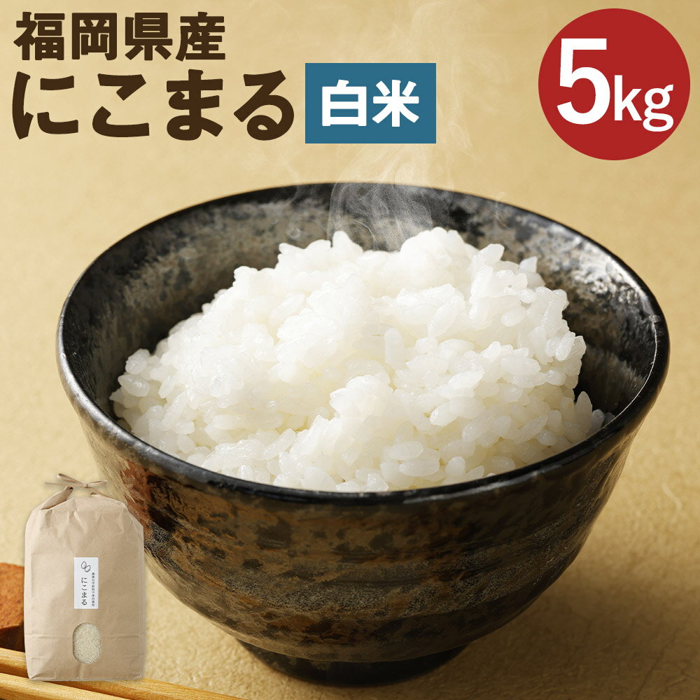 【ふるさと納税】福岡県産 にこまる 白米 5kg お米 九州産 精米 栽培期間中肥料・農薬・除草剤不使用 送料無料【2025年11月上旬より順次発送予定】