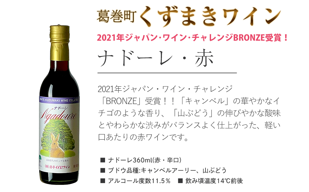 岩手県　矢巾町と葛巻町の人気返礼品 短角牛ハンバーグ3個と受賞歴ワイン「ナドーレ赤360ml」のセット_イメージ4