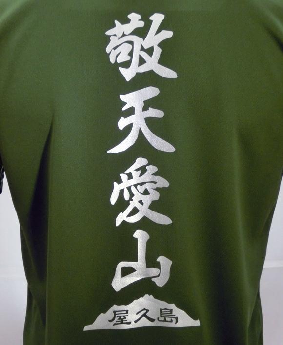 やくＴ（屋久島Ｔシャツ）・敬天愛山＜オリーブ／サイズL＞