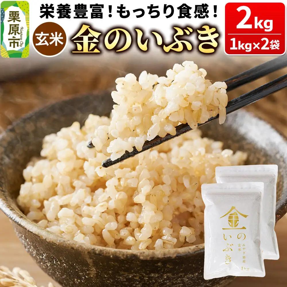 米【玄米】金のいぶき 2kg（1kg×2袋）