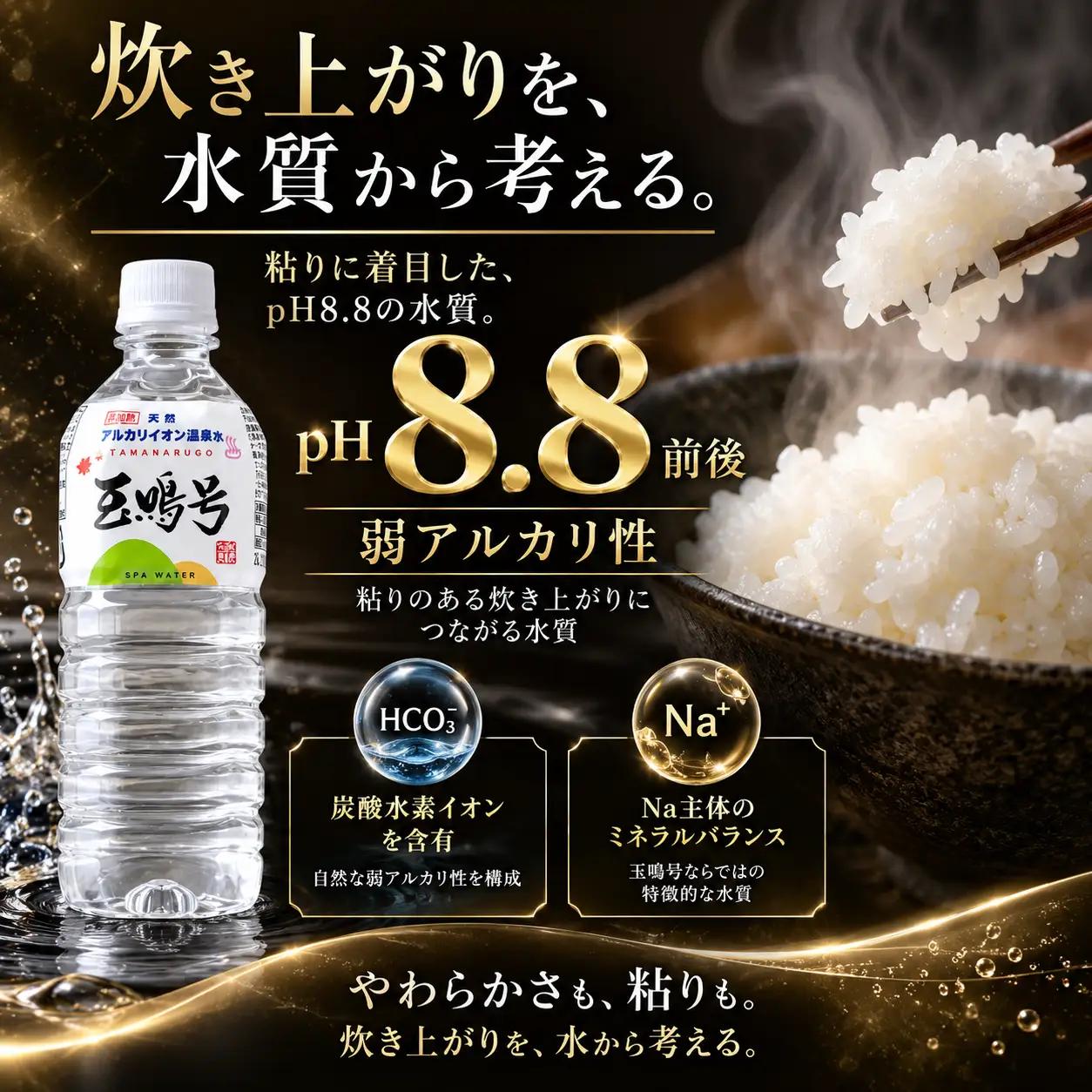 玉鳴号【定期便12回】｜宮城県鳴子温泉の天然アルカリイオン水 500ml×24本 | bi-tng-500-24-t12