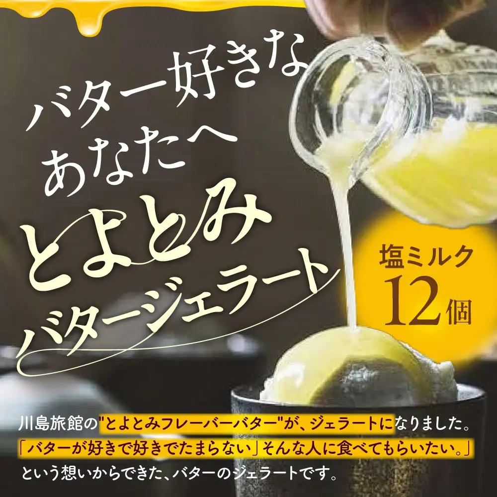 とよとみバタージェラート【塩ミルク12個セット】 ジェラート