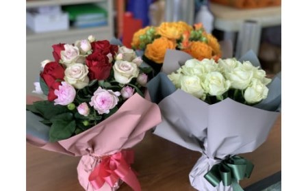 そのまま飾れる花瓶付バラのブーケMサイズ 12本 薔薇 バラ 花束 花束 花束 花束 ブーケ 父の日 G08_02 
