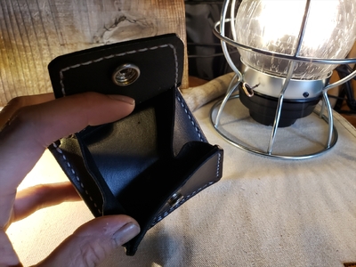 【レビューキャンペーン】牛革ミニウォレット（ブラック） 本革 牛革 財布