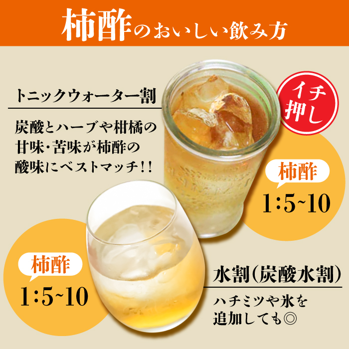 【業界誌（料理通信）お宝食材コンテスト ベスト20選出】天然 酵母 柿酢200ml 3本 / 南島原市 / 中邨 [SAG005]_イメージ3