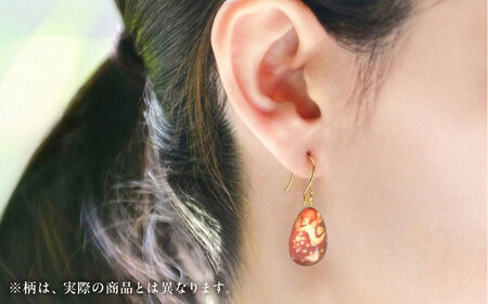 しずくピアス「レッド」鞠柄 BKCN010 ピアス