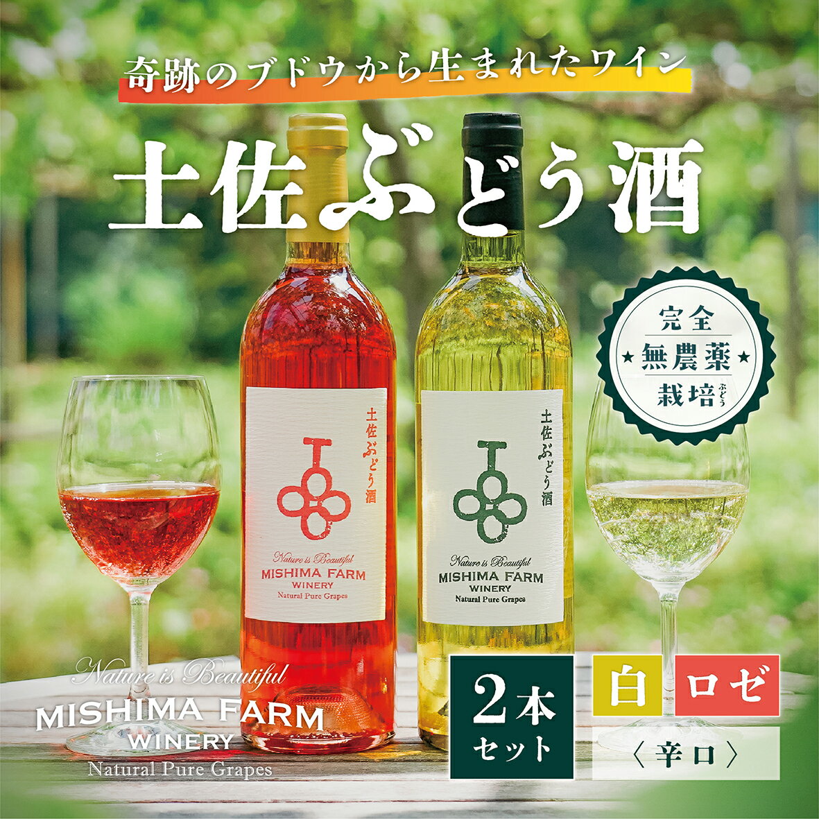 【ふるさと納税】土佐ぶどう酒2本セット（白・ロゼ）
