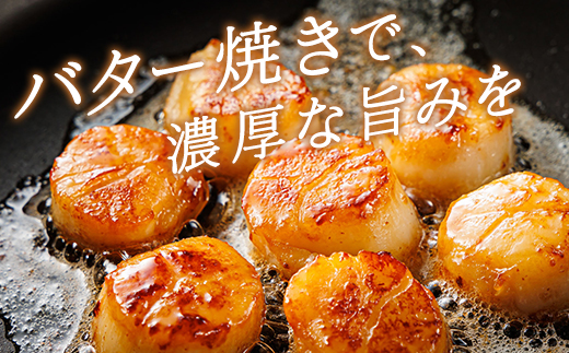 【定期便 6ケ月連続】北海道産 ホタテ貝柱 約250g×4コ（合計1kg）