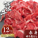 【ふるさと納税】【定期便12ヶ月】淡路牛赤身切り落とし 1kg（250g×4PC）