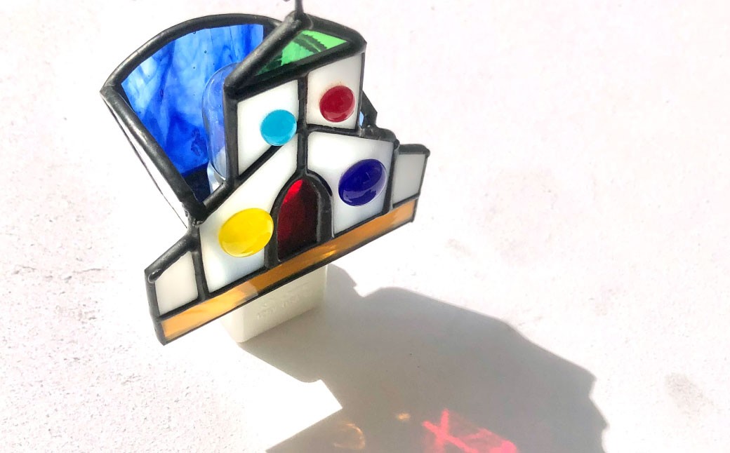 教会おやすみランプ 1個 ／ ステンドガラス インテリア 雑貨 照明 オシャレ 小物 家具 長崎県 長崎市