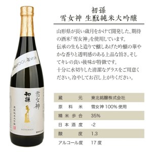 SA1797　初孫 生酛純米大吟醸 「雪女神」　720ml×1本