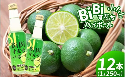 ハイボール BiBiすだちハイボール 250ml 12本 スピリッツ ウォッカ 宅飲み 晩酌 ギフト 数量限定 母の日 父の日 【酒 飲み比べ プレゼント ギフト 贈り物 贈答 家飲み 晩酌 お中元 お歳暮 父の日 魚介 鮮魚 刺身】 【共通返礼品】