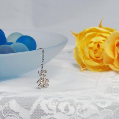 ふるさと納税 山梨県 プラチナ ダイヤモンド くま ペンダントネックレス　　　HH018781 |  | 02