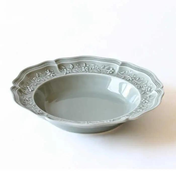 【波佐見焼】ombre de fleur ブーケボウル ロイヤルグレー 2枚セット 食器 皿【翔芳窯】[FE360]
