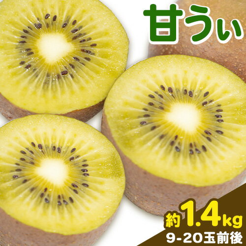 【ふるさと納税】甘うぃ 約1.4kg 9-20玉前後 10月中旬-11月末頃出荷》福岡県 鞍手郡 鞍手町 キウイフルーツ キウイ 福岡県オリジナル 新品種 甘うぃ 果物 くだもの フルーツ【配送不可地域あり】