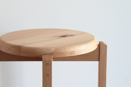 まかない ハイスツール 《サイズ：φ340×H650(mm)》 【高さが選べる】 無垢材・天然木の木製スタッキングチェア 椅子 スツール リビングやキッチンでも 家具 インテリア 新潟県産ブナ材 スノ