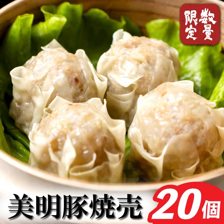 焼売 美明豚「びめいとん」のジューシー焼売 1袋(20個入り)｜シュウマイ 焼売 美明豚 びめいとん 肉 肉加工品 豚肉 お肉 ジューシー 数量限定 茨城県 行方市(HJ-4-1)