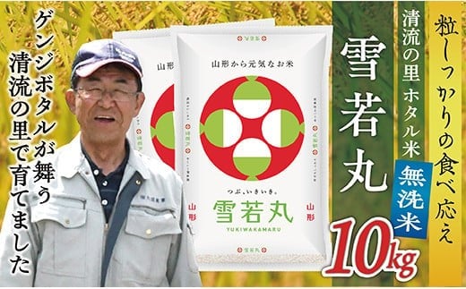 令和7年産 【無洗米】最上町産 ホタル米雪若丸10kg(5㎏×2袋)