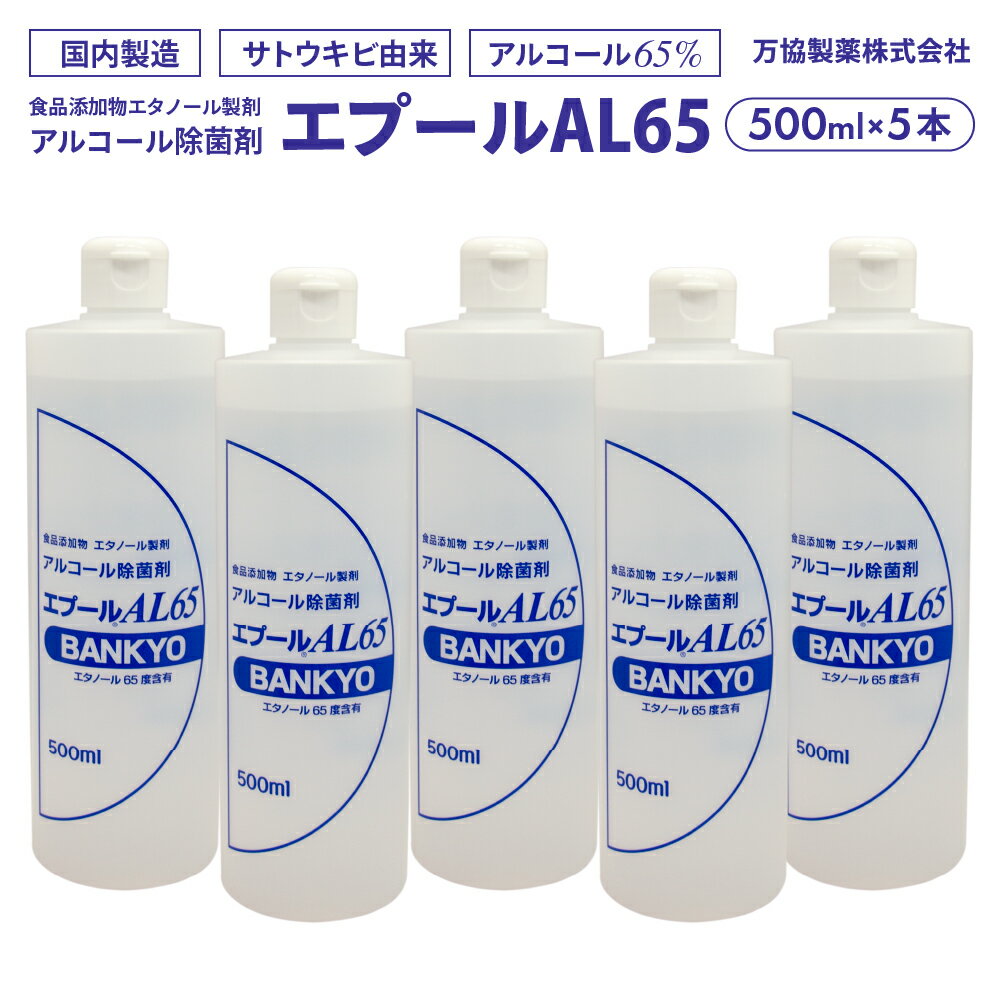 【ふるさと納税】国産アルコール除菌剤「エプールAL65」500ml×5本 アルコール除菌 国産 除菌 アルコール消毒 アルコール消毒液 BK-10