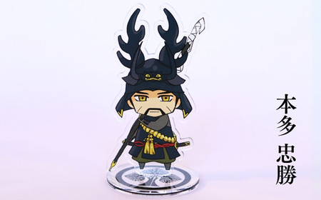 【アクリルスタンド】東軍の英傑たち（家康（しかみ像）　直政　忠勝　高虎） 豆本おまけ付