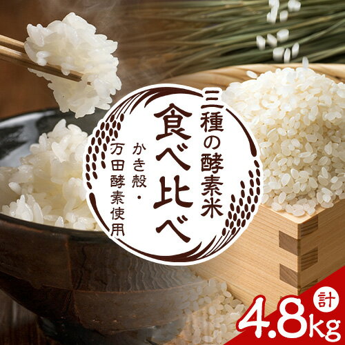 【ふるさと納税】【皇室献上】米 4.8kg 食べ比べ セット きぬむすめ にこまる ヒノヒカリ 井田酵素米 かき殻・万田酵素使用 日本遺産旧閑谷学校学校田「井田」を守る会 《30日以内に出荷予定(土日祝除く)》岡山県 備前市 送料無料 こめ キヌムスメ ニコマル ひのひかり 国産