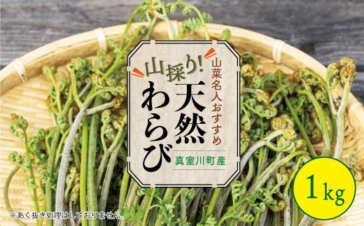 ［山菜名人おすすめ］山採り！天然わらび　１kg
