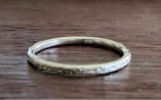 シルバーリング テクスチャーリング 1.8㎜  選べるサイズ アクセサリー 指輪 アクセサリー ジュエリー シルバー リング レディース メンズ ペア シンプル 一点もの 華奢リング ピンキーリング 