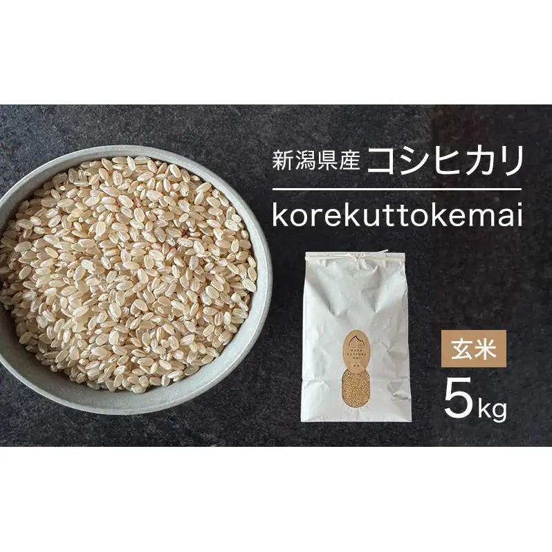 korekuttokemai新潟県産コシヒカリ5kg玄米　米 玄米 新潟県 新潟市