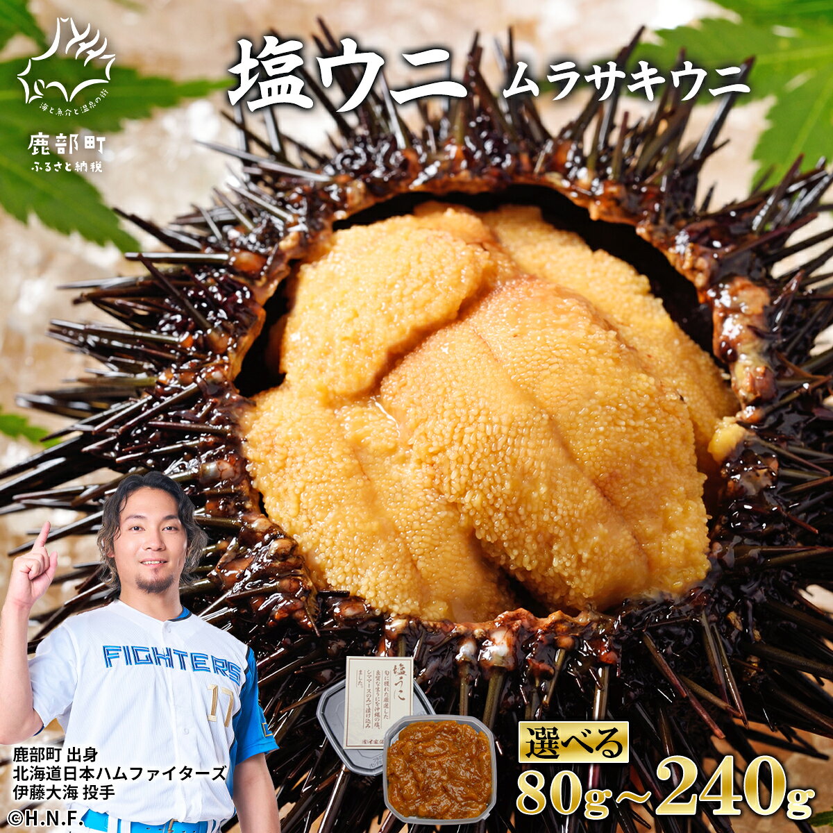 【ふるさと納税】 【選べる内容量】 ウニ ムラサキウニ 80g～240g 北海道産 塩ウニ 塩蔵うに ミョウバン不使用 うに ごはんのお供 うに丼 海鮮丼 パスタ おにぎり 珍味 魚介 冷凍 送料無料