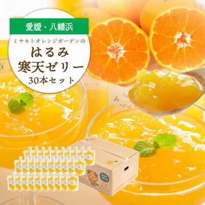 【ふるさと納税】ゲル化剤・pH調整剤不使用!愛媛産 はるみ寒天ゼリー 30本セット【H25-233】【1629990】