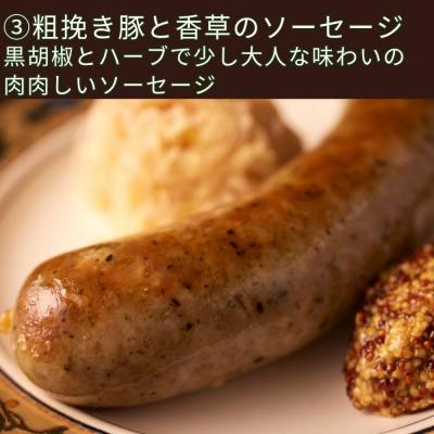 ふるさと納税 京都市 【ジャングルケイブ】肉感たっぷり 手作り無添加ソーセージ3種(各約100g) |  | 03