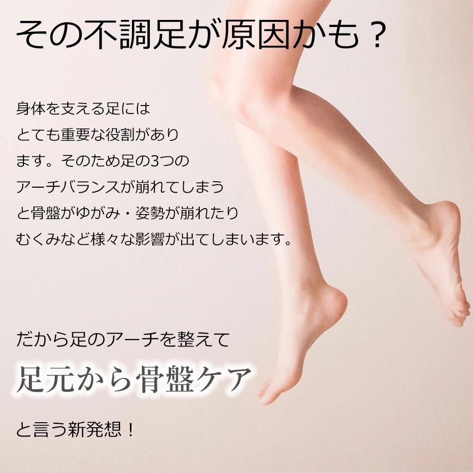特許インソールyui／S(23.0cm-24.0cm)【足のアーチを整える特許インソールで足元から骨盤ケア】