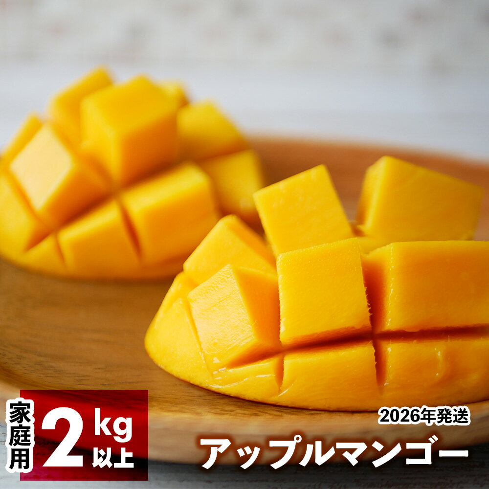 【ふるさと納税】2026年発送　アップルマンゴー（家庭用）2kg以上【羽地の駅】 2026年 果物 沖縄 特産品 旬 マンゴー 家庭用 フルーツ 先行予約 夏 お取り寄せ 甘い おすすめ デザート おいしい 数量限定 期間限定 人気 令和8年 厳選