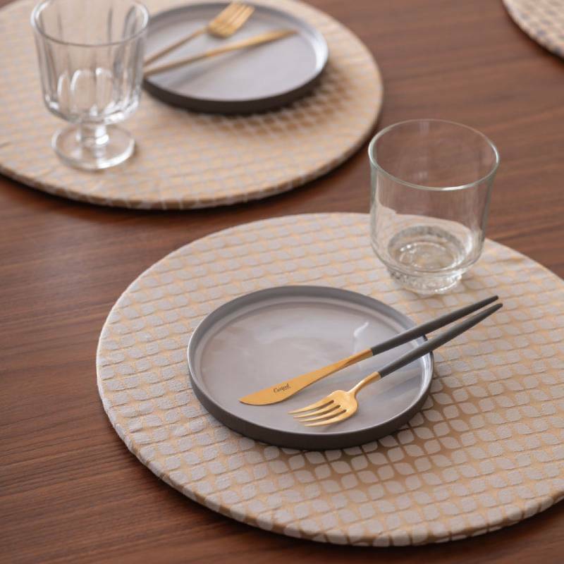 丸形ランチョンマット Calm Round Luncheon mat／カルム プレイスマットなし スノー wsg0043