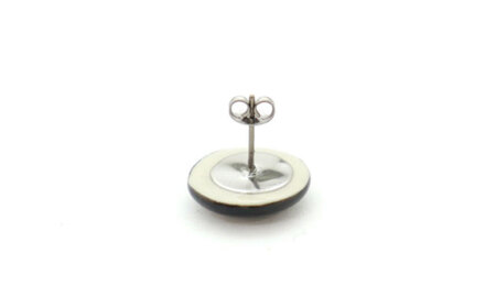 【美濃焼】 紫むら タイル ピアス 直径15mm 瑞浪市 / TILEmade タイル アクセサリー ハンドメイド [AZCD035]